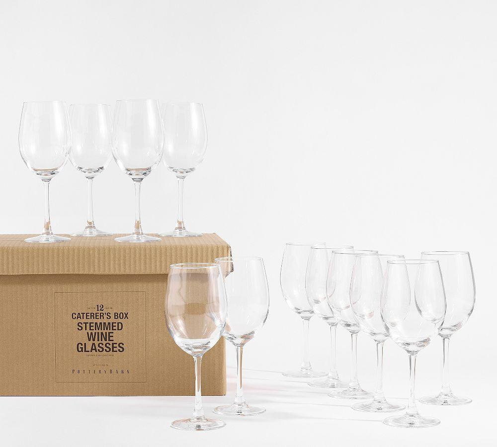 Caterer's Box Wine Stem Glasses - Set of 12 | Pottery Barn (US)