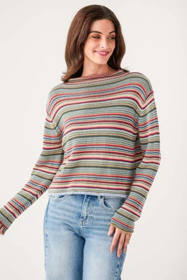 By Together Rollneck Striped Sweater | Social Threads