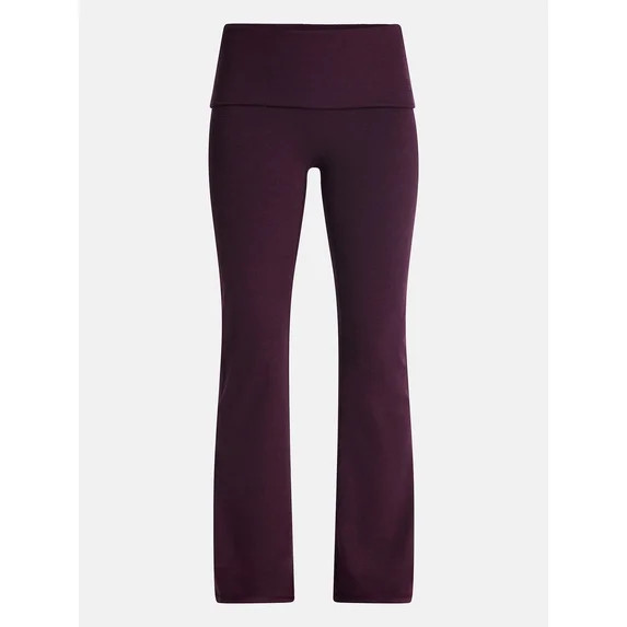 Athletic Works Women's ButterCore Flare Leggings with Fold Over Waist, 31" Inseam, Sizes XS-XXL | Walmart (US)
