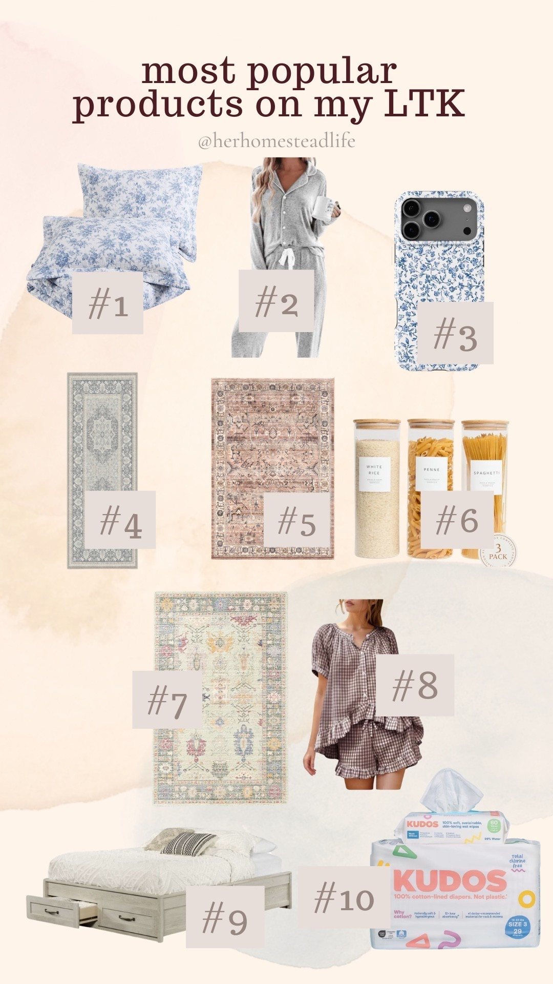 Top products on my LTK from 2/16-2/22!!

@Rugs USA @Target 

Cotton quilt set | pj sets | phone case | runner rugs | area rugs | pantry organization | bed frame with storage |

#LTKHome