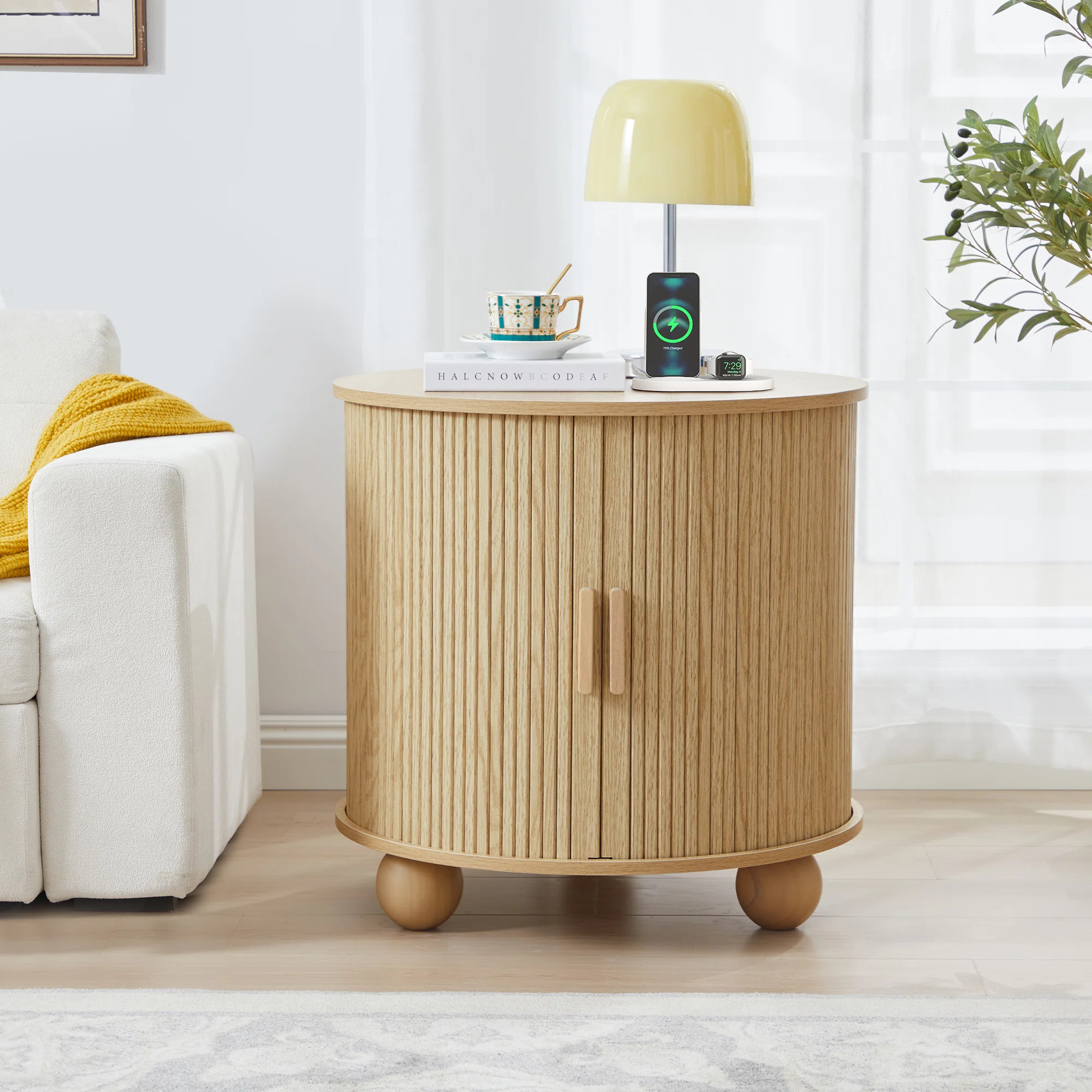 End Table With Storage And Charging Station | Wayfair North America