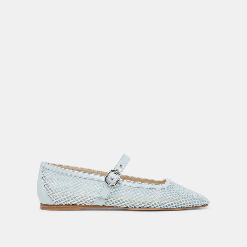 RODNI MESH BALLET FLATS LIGHT BLUE MESH | DolceVita.com
