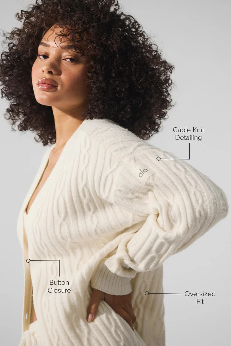 Cable Knit Winter Bliss Cardigan | Alo Yoga