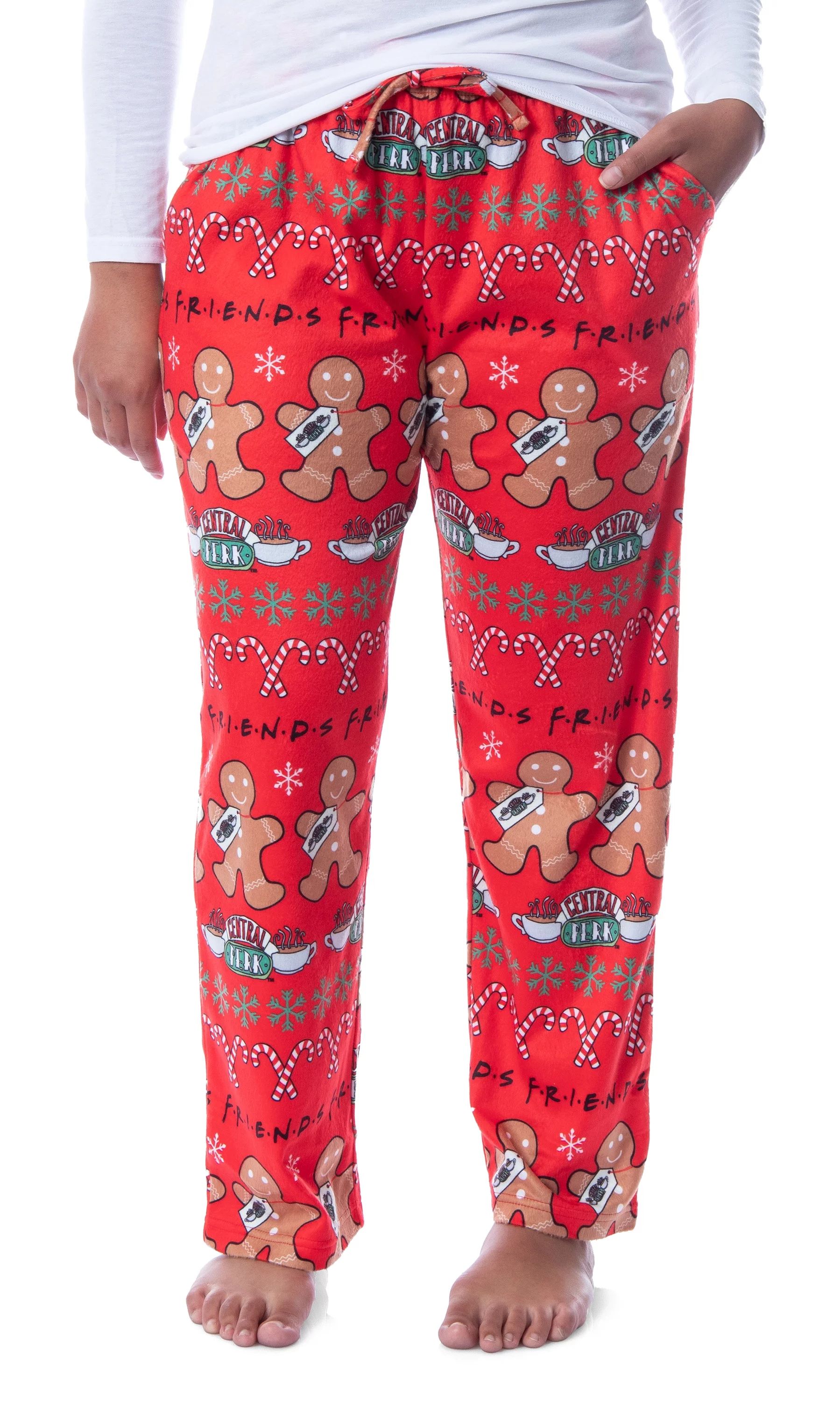 Friends The TV Series Womens' Gingerbread Central Perk Ugly Sweater Pajama Pants - Walmart.com | Walmart (US)