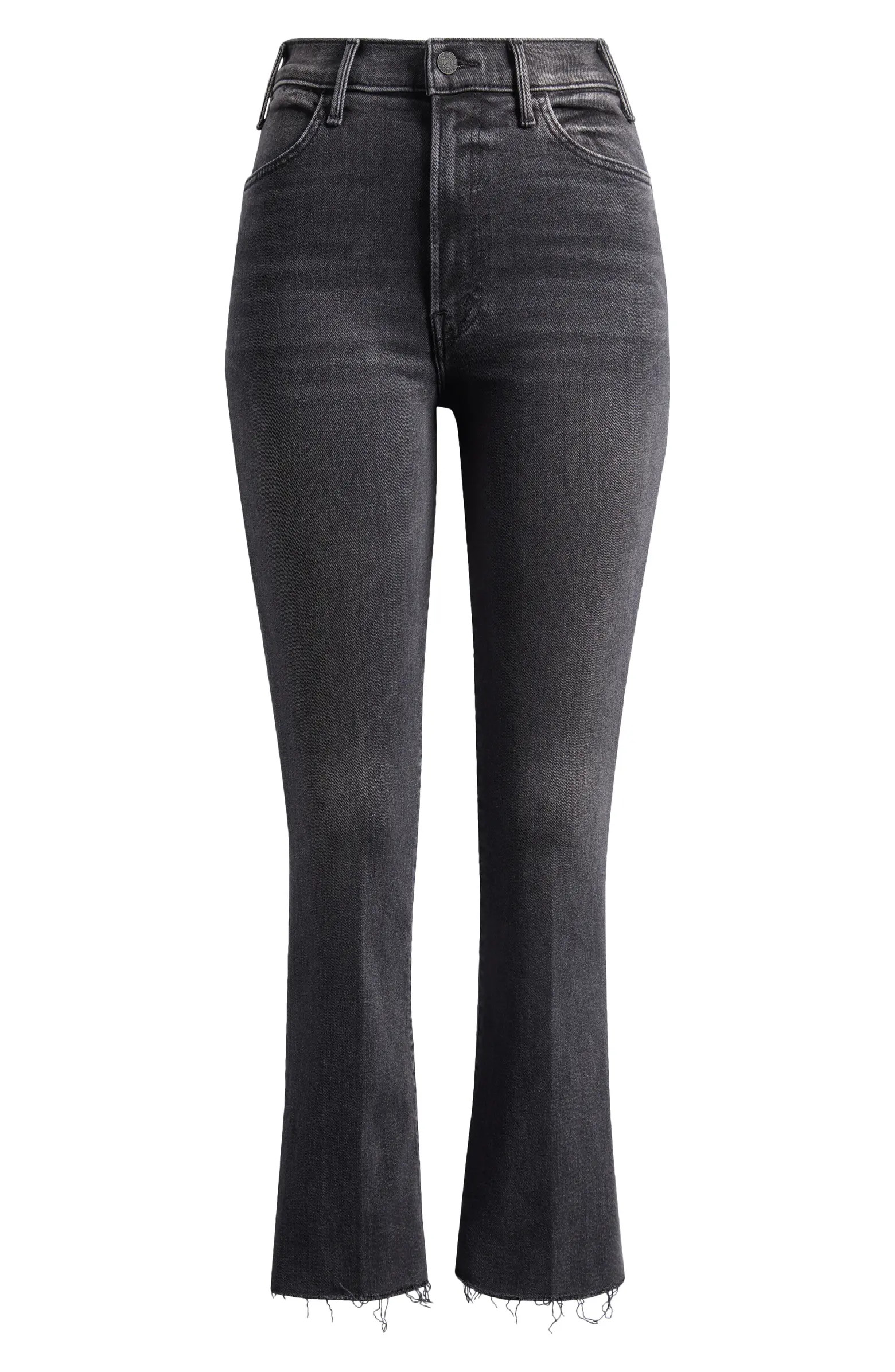 The Hustler High Waist Fray Hem Ankle Bootcut Jeans | Nordstrom