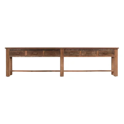 Ezra  Reclaimed Wood 6Dwr Console Table | Wayfair North America