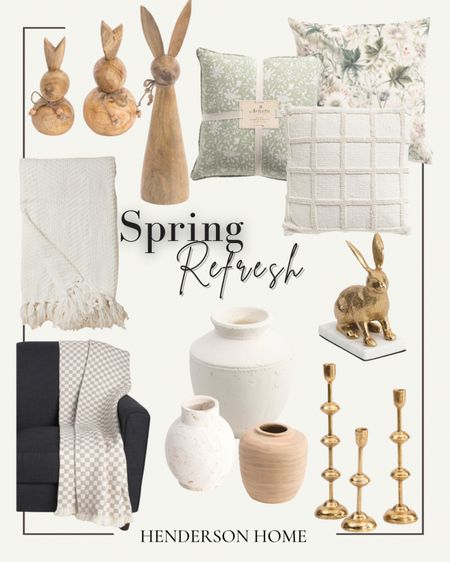 A spring refresh with some subtle hints to Easter 🐇

Spring decor. Modern Easter. Spring throw pillows. Spring throw blankets. Bunny decor. Tapered candle holder. Vases. Table decor. Modern organic spring. Modern transitional. 

#LTKSeasonal #LTKhome