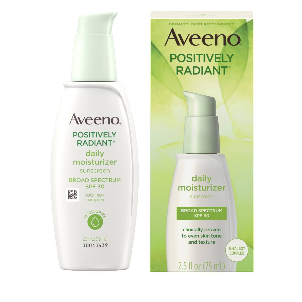 Aveeno Positively Radiant Daily Moisturizer With Soy - 2.5 fl oz | Target