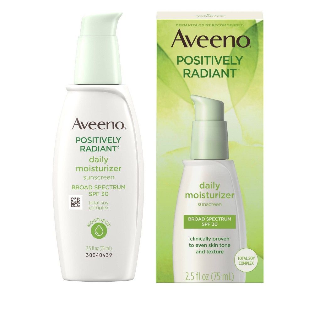 Aveeno Positively Radiant Daily Moisturizer With Soy - 2.5 fl oz | Target