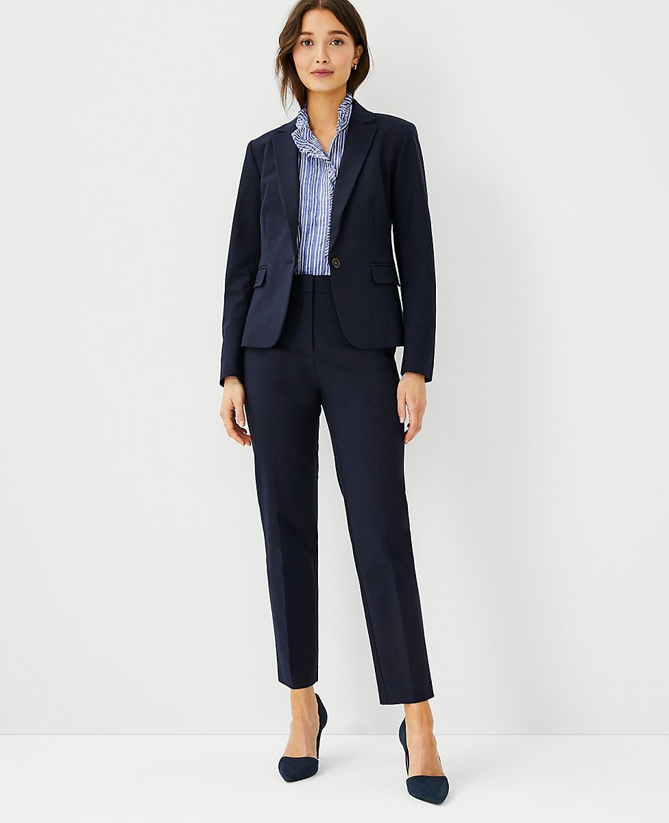 The High Rise Ankle Pant in Stretch Cotton | Ann Taylor (US)