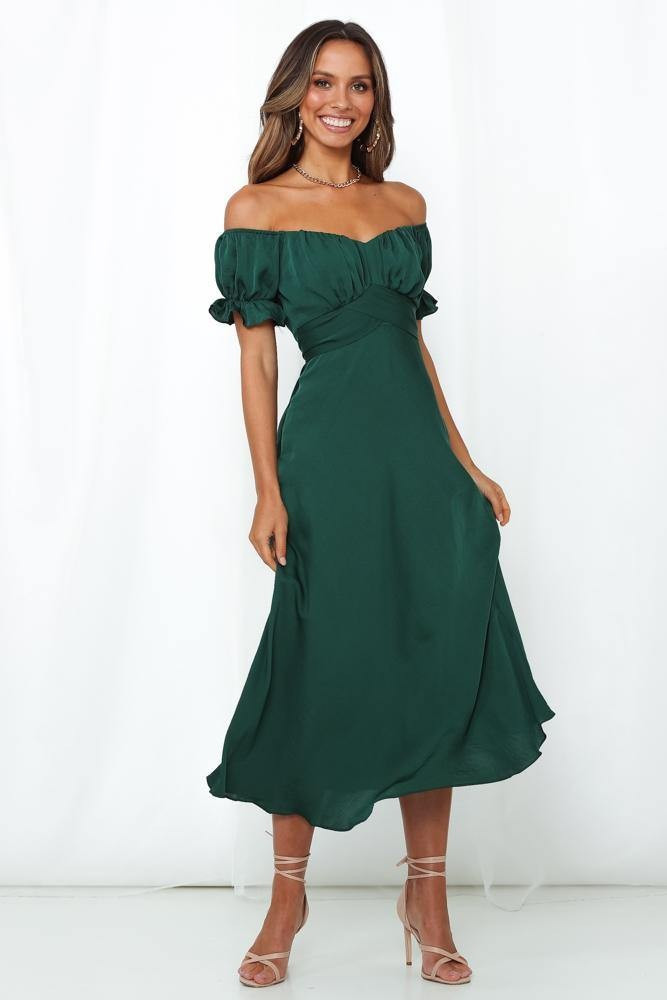 Sky Child Maxi Dress Forest Green | Hello Molly (AU)