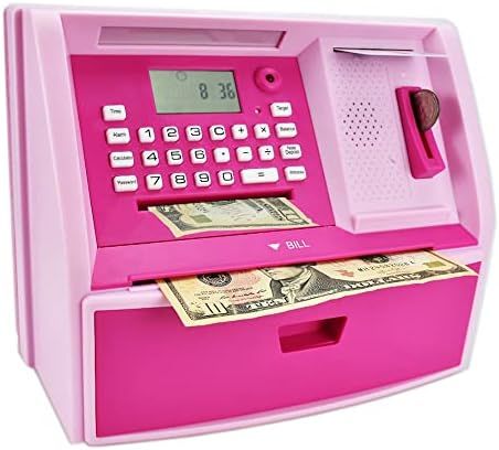 ATM Savings Bank with Debit Card , Electronic Piggy Bank for Real Money, Coin Recognition, Targets S | Amazon (US)