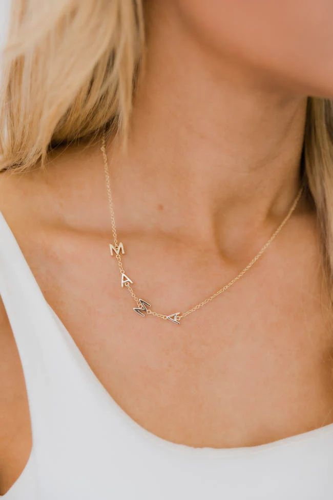 Glamorous Always Gold Mama Necklace | The Pink Lily Boutique