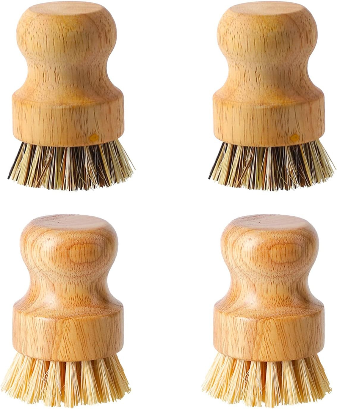 Dish Scrub Brush Dish Scrubber, 4 Packs Natural Bamboo Dish Brush Full Circle Palm Scrub Brush fo... | Amazon (CA)