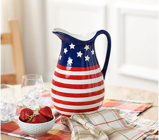 Miss Liberty Patriotic Pitcher - QVC.com | QVC