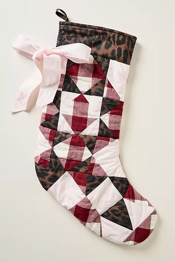 Damson Madder Patchwork Stocking | Anthropologie (US)