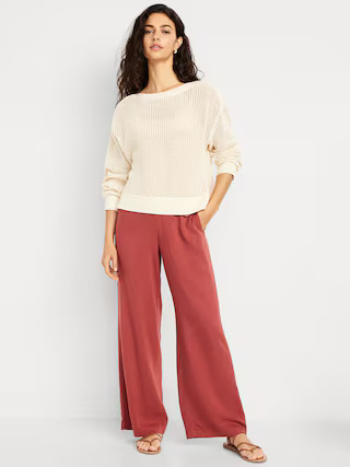 High-Waisted Playa Wide-Leg Pants | Old Navy (US)