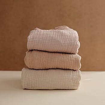 mushie Extra Soft Muslin Fitted Mini Crib Sheet | 24"x 38" (Pale Taupe) | Amazon (US)