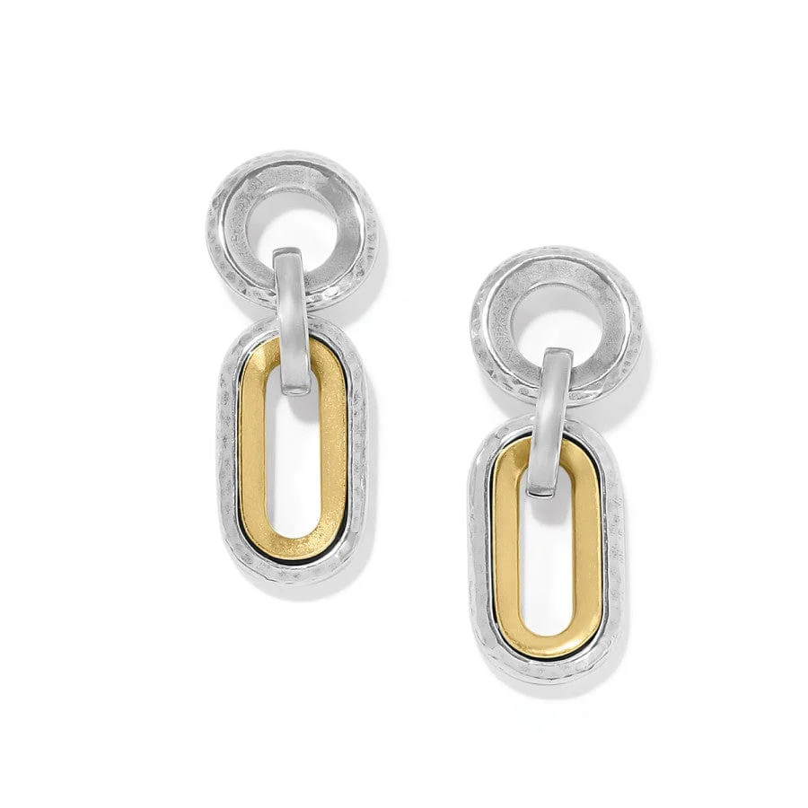 Medici Two Tone Link Post Drop Earrings | Brighton
