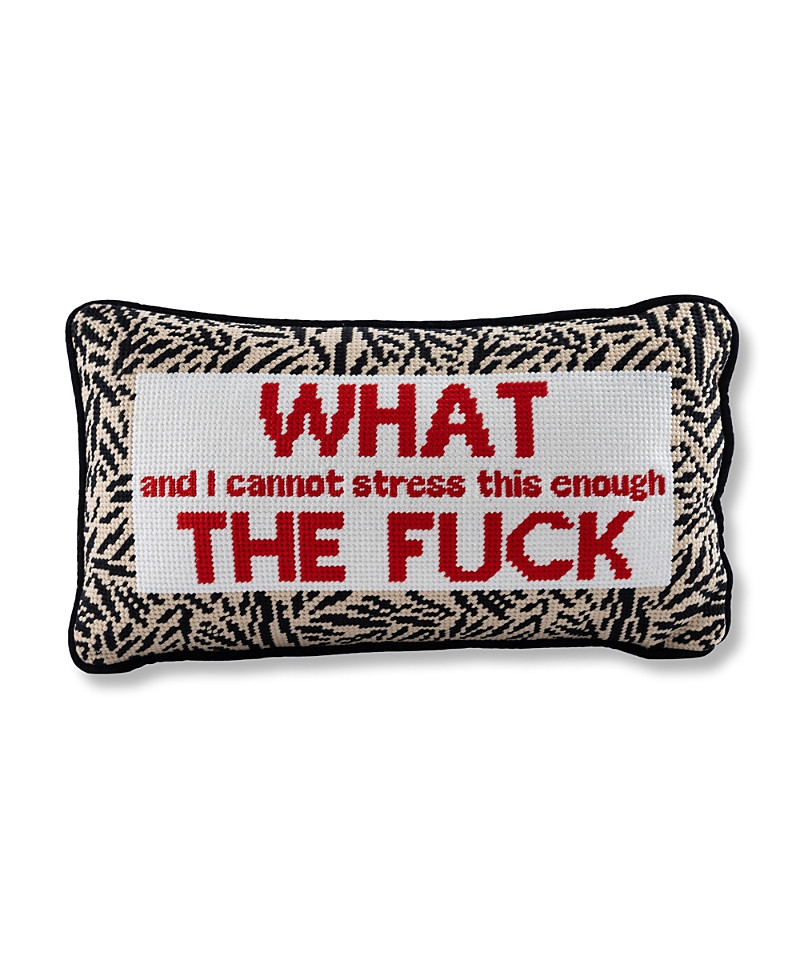 Furbish Studio Wtf Needlepoint Pillow, 14 x 8 | Bloomingdale's (US)