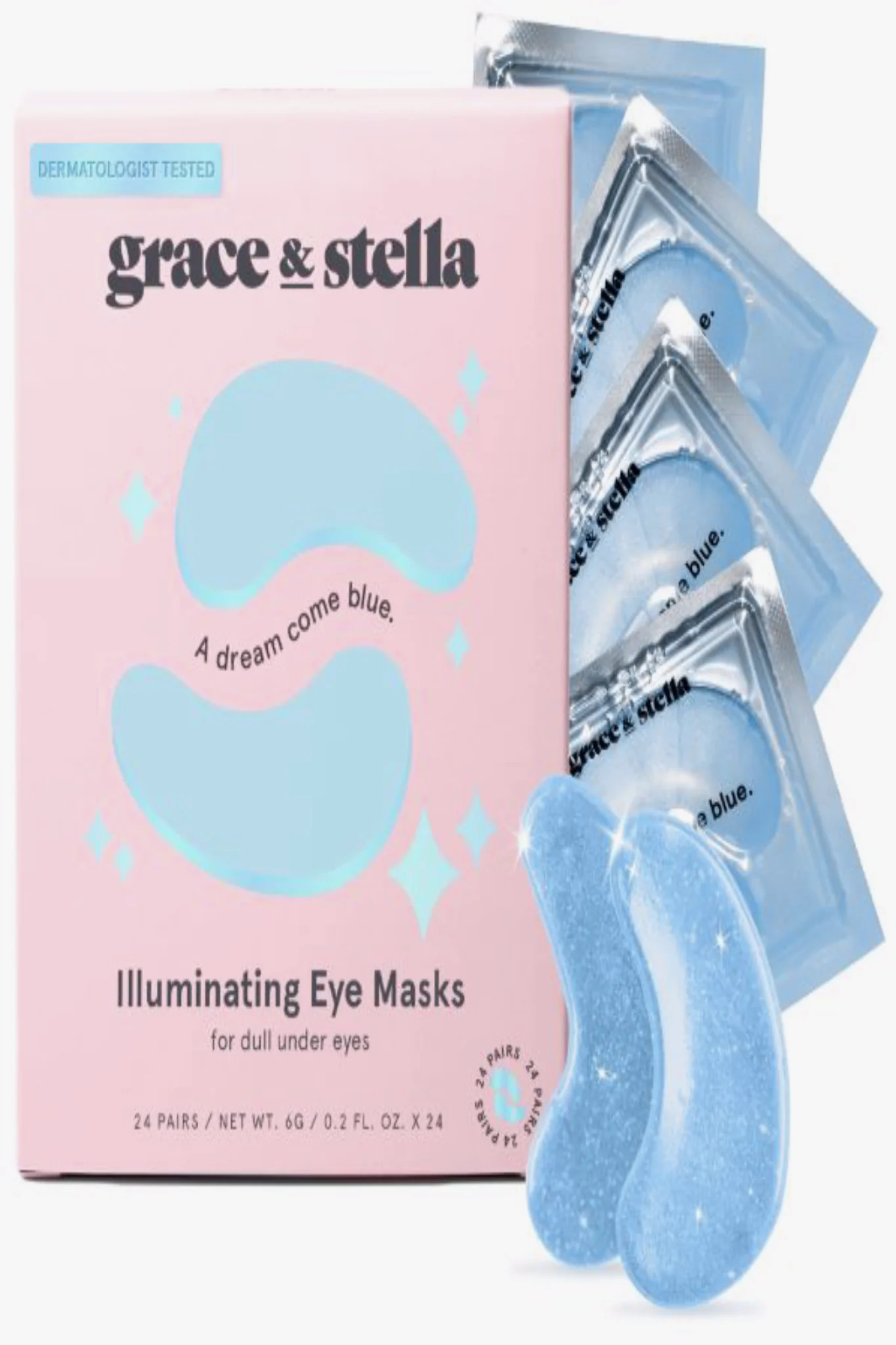 Grace & Stella Eye Masks (24 Pack), VARIOUS Blue Illuminating | Jaxe + Grace Boutique