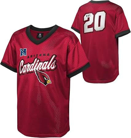 NFL Kids Youth Boys 8-20 Officially Licensed Division Established Team Color Mesh V-Neck Wordmark... | Amazon (US)