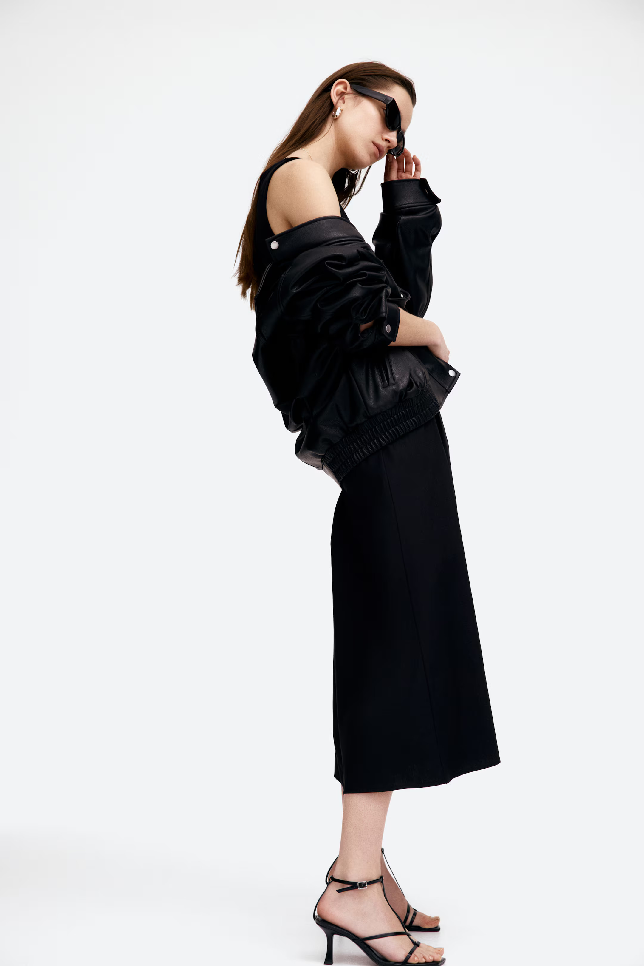 Sleeveless flared-skirt dress - Light yellow - Ladies | H&M GB | H&M (UK, MY, IN, SG, PH, TW, HK)