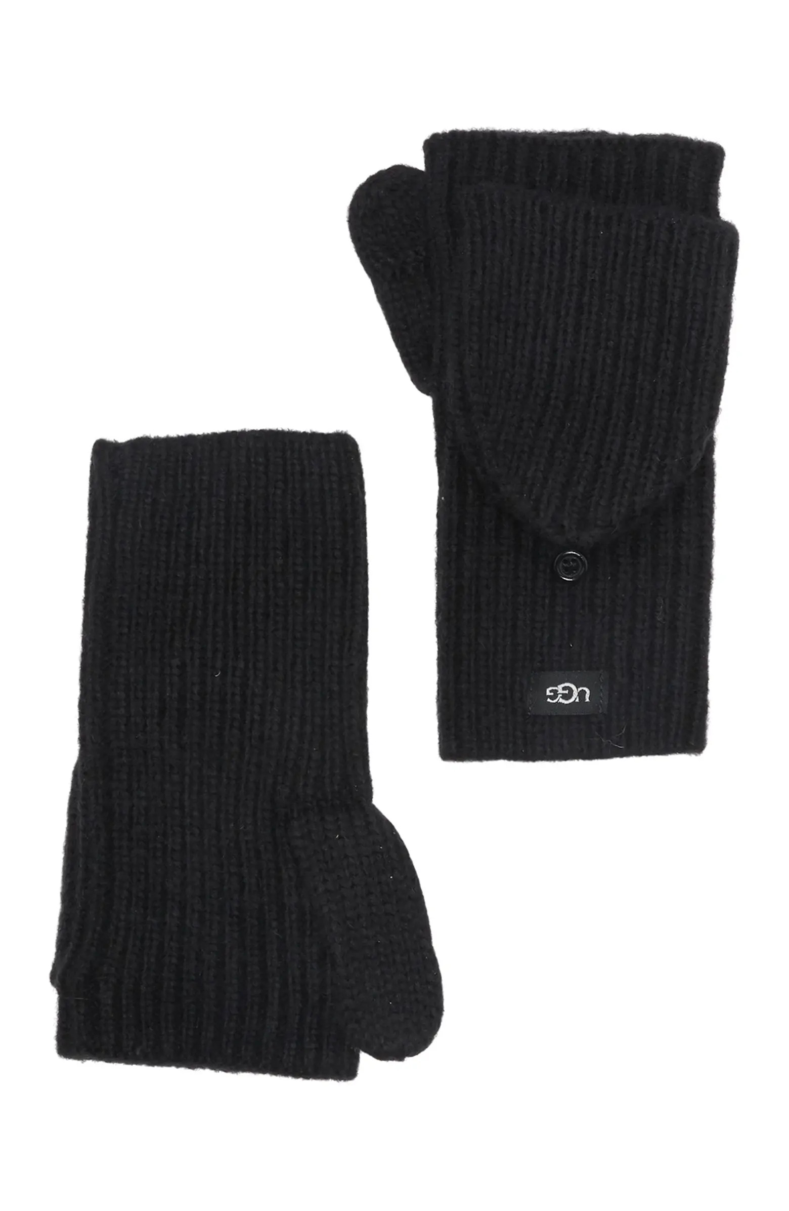 UGG Cozy Ribbed Knit Flip Mittens | Nordstrom Rack
