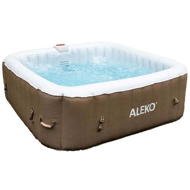 ALEKO Square Inflatable Hot Tub Spa with Cover for 6 Person, 250 Gallon, 100-130 Jets, with newly... | Walmart (US)