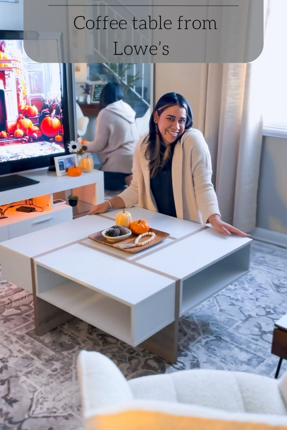 My new coffee table is from @loweshomeimprovement 

* Constructed from engineered wood
* Two-tone white and oak finish
* Four (4) shelves
* Square shape

I love the combination of the two colors and it’s perfect with the style I’m giving to my living room✨

Comment TABLE and I’ll send you the link to the Dm🤍
.
.
.
#lowespartner #ad #loweshomeimprovement #lowesgoals #lowesfinds #lowesdeals #lowes #homedecor #homedecoration