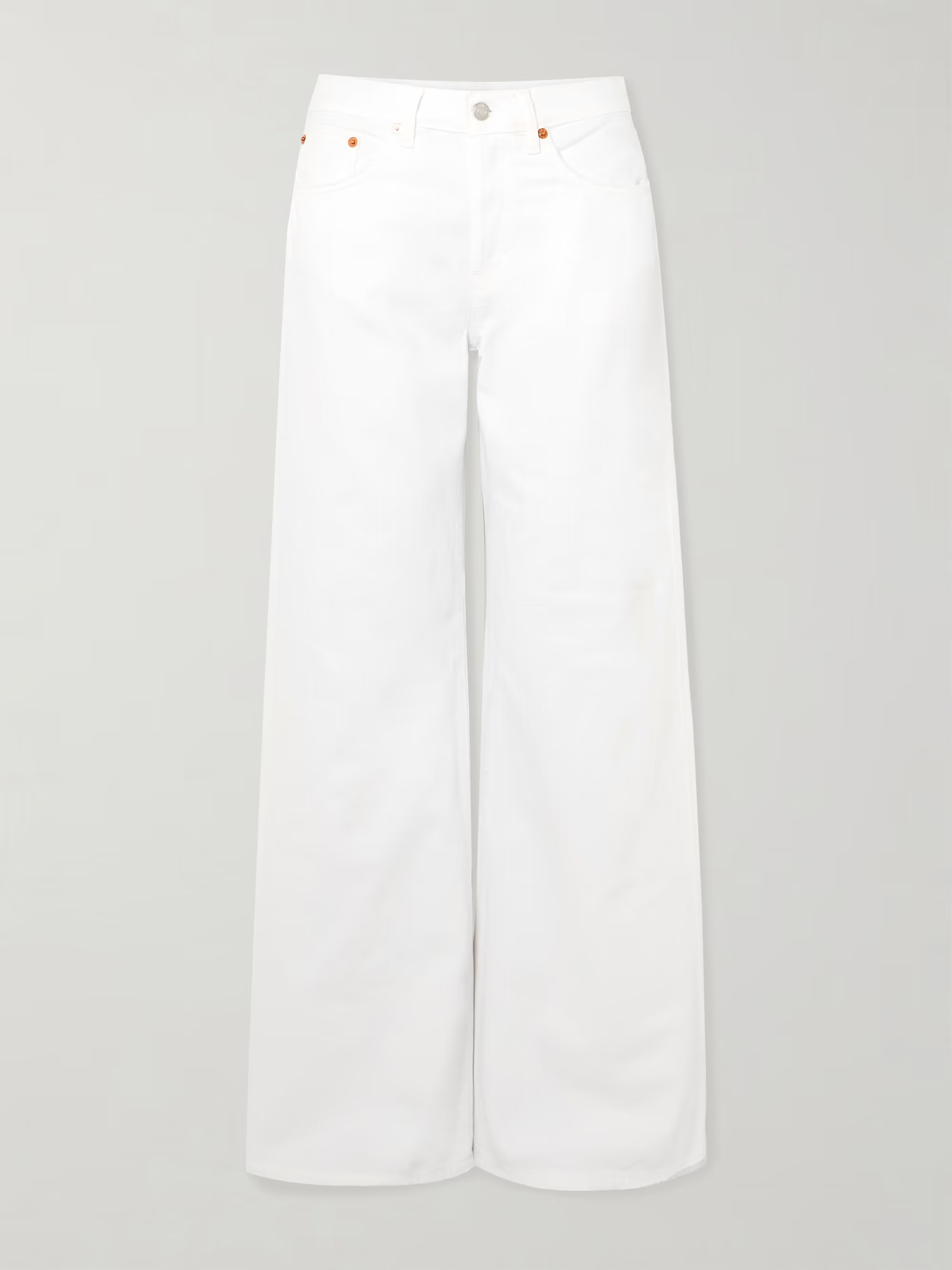 Palazzo frayed mid-rise wide-leg jeans | NET-A-PORTER APAC