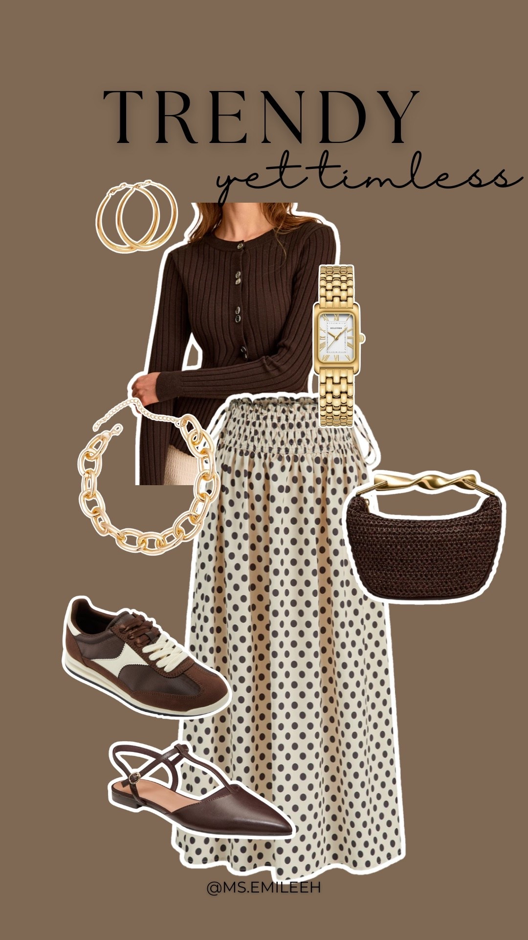 ✨ Trendy Yet Timeless ✨
This chic fall outfit proves you don’t have to sacrifice comfort for style. A classic polka dot skirt paired with a ribbed knit top creates the perfect balance of trendy and timeless. Dress it up with gold jewelry and flats, or keep it casual with sneakers and a woven bag. 🍂

#LTKSeasonal #LTKFindsUnder50 #LTKStyleTip