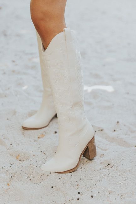 MIA Dakota Western Boot in Ivory | Magnolia Boutique