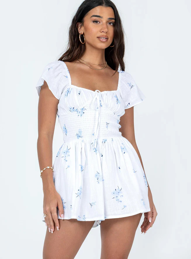 Front Row Romper White | Princess Polly US