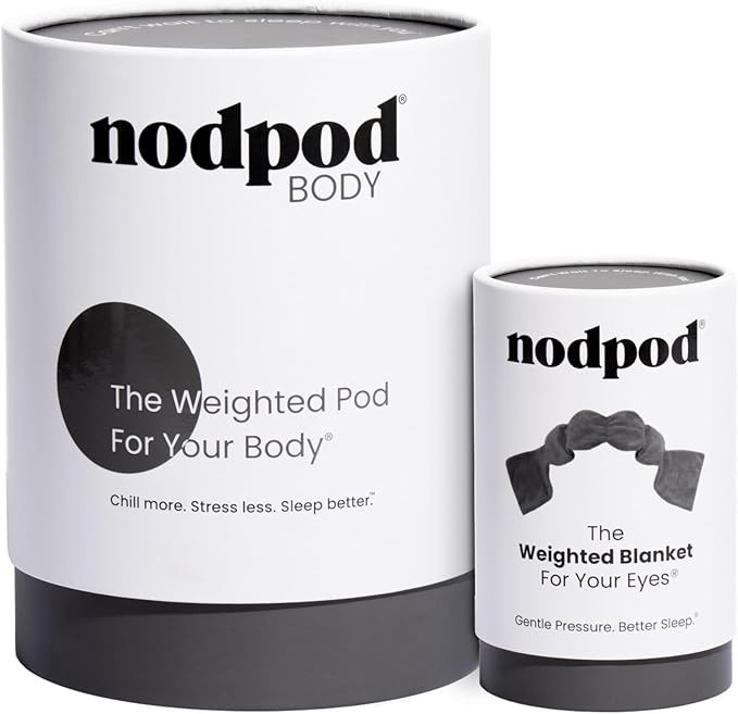 Nodpod Weighted Blanket & Sleep Mask Bundle – Ultra-Soft Body Blanket with Glass Beads + Light-... | Amazon (US)