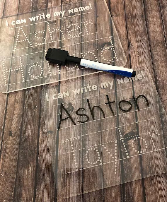 Reusable I Can Write My... Tracing Boards Pre-K Learn to | Etsy | Etsy (US)
