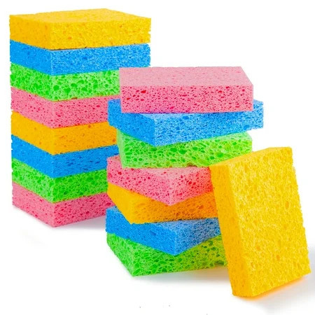 MYSPRI 16 Pack Kitchen Sponges for Dishes Cleaning Non Scratch Compressed Sponges DIY | Walmart (US)