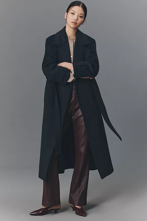 George Wool Blend Wrap Coat Jacket | Anthropologie (US)