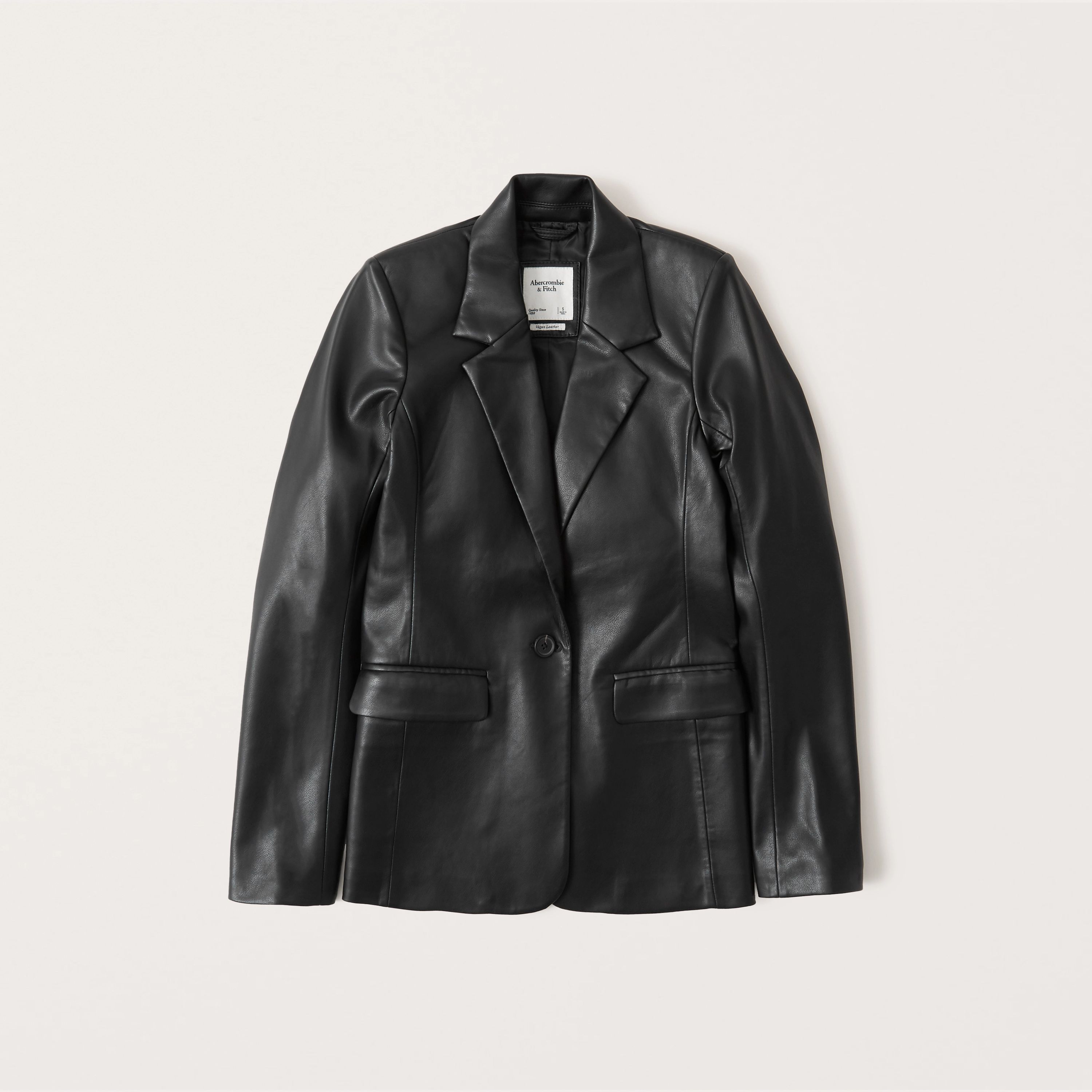 Vegan Leather Blazer | Abercrombie & Fitch (US)