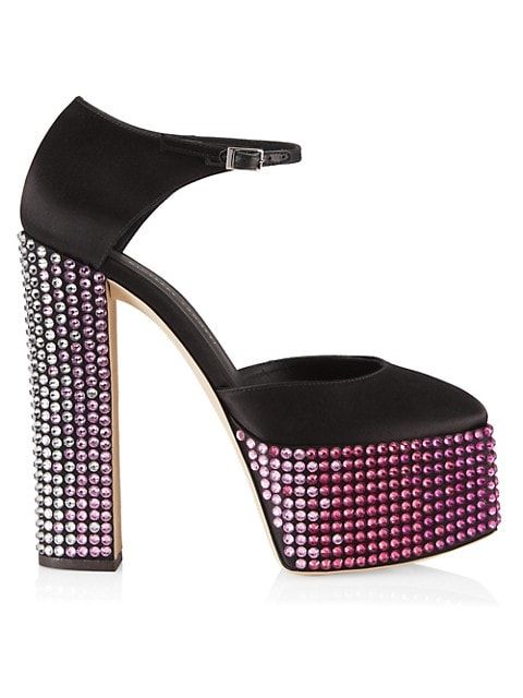 Giuseppe Zanotti New York Satin Embellished Platform Pumps | Saks Fifth Avenue