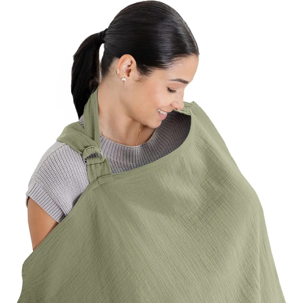 Comfy Cubs Muslin Nursing Cover in Sage at Nordstrom | Nordstrom