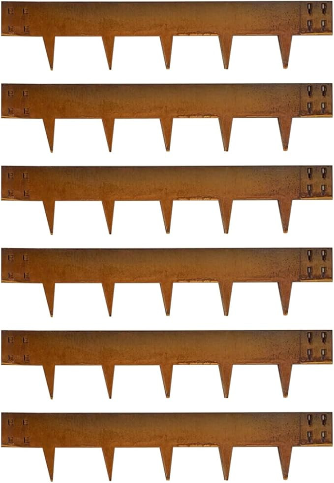 Corten Steel Edging Steel Landscape Edging Garden Bed Metal Border Edge Rusted Rustic Patina 40 I... | Amazon (US)