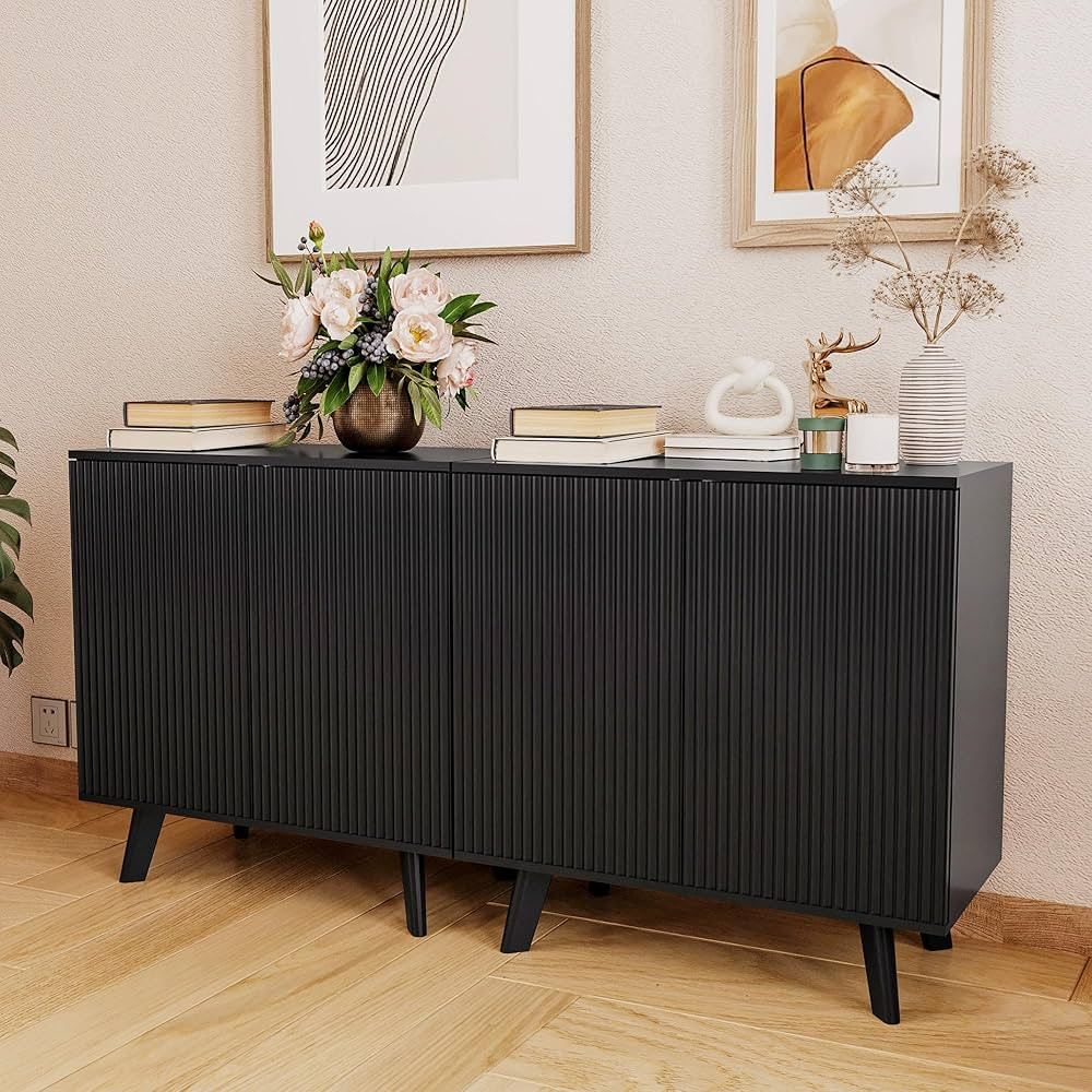Modern Sideboard Buffet Cabinet Console Table, Accent Storage Cabinet Credenza Buffer Cabinet wit... | Amazon (US)