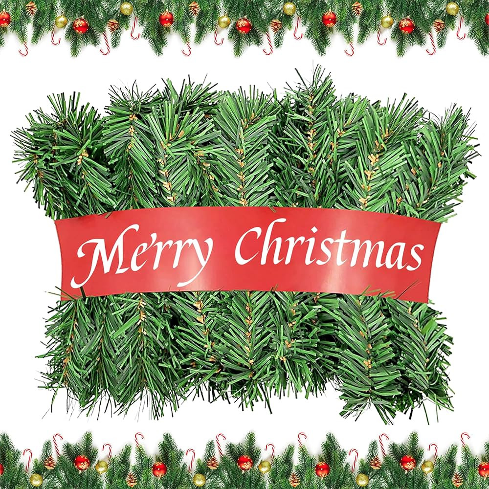 54 Feet Christmas Garland - 3 Stands Artificial Evergreen Garland Soft Greenery Garland Set for D... | Amazon (US)