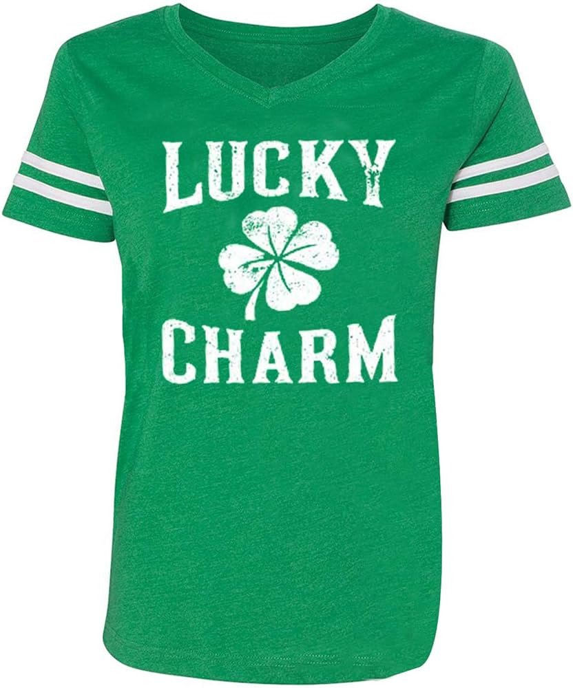 St Patricks Day Shirt for Women Irish Lucky Shamrock V-Neck Short Sleeve St Paddy's Day Tee Tops | Amazon (US)