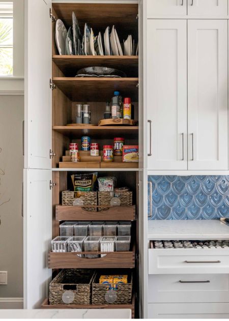 Pantry design and organization at the Kiawah Island home! Do you have a deep pantry? Recreate this look in your home! 

#LTKstyletip #LTKhome #LTKfamily
