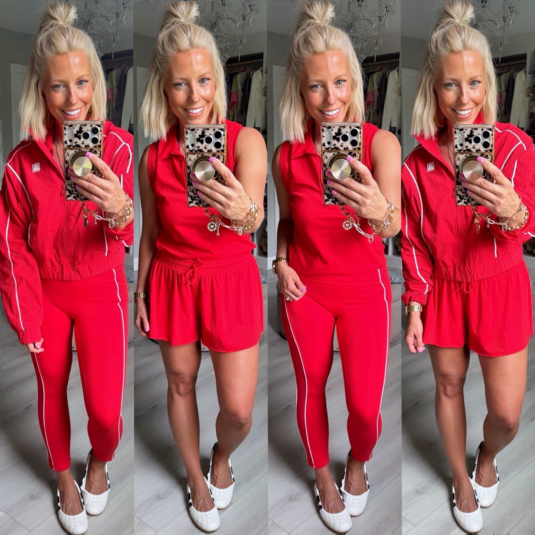 Red hot Walmart finds 🔥❤️ This athletic set is giving cute + comfy + on the go! The jacket, tank, and shorts are perfect for summer errands, workouts, school drop off, or everyday athleisure looks. Affordable fashion finds like this never stay in stock long 👏 
⬇️⬇️⬇️
Jacket medium 
Top, leggings, shorts size small
Shoes TTS

#WalmartFashion #WalmartFinds #AthleisureStyle #AffordableFashion #WorkoutSet #SummerStyle #Activewear #MomStyle #OOTD #CasualChic

#LTKSeasonal #LTKfitnessgoals #LTKootd