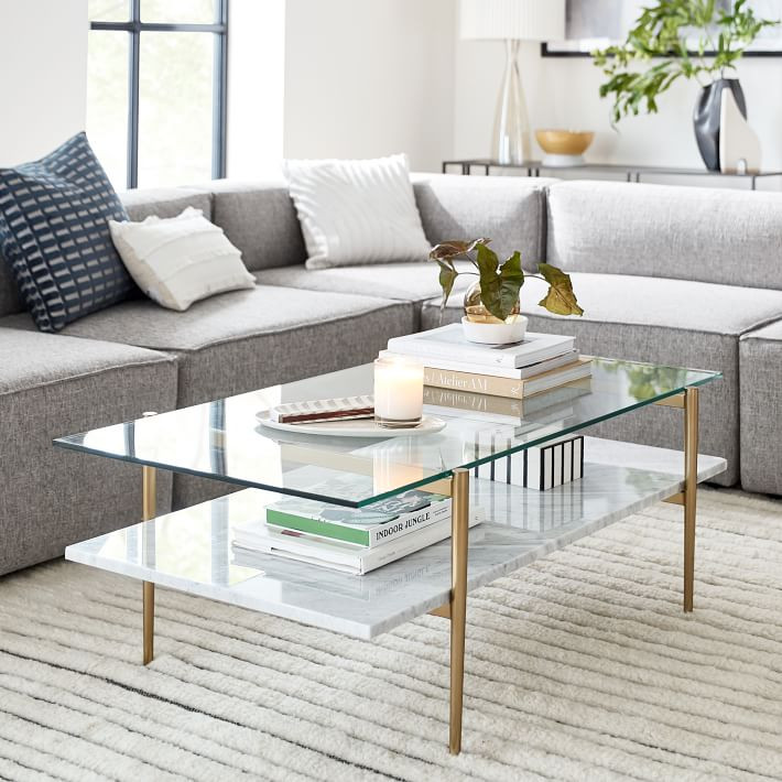 Mid-Century Art Display Marble Coffee Table (46") | West Elm (US)