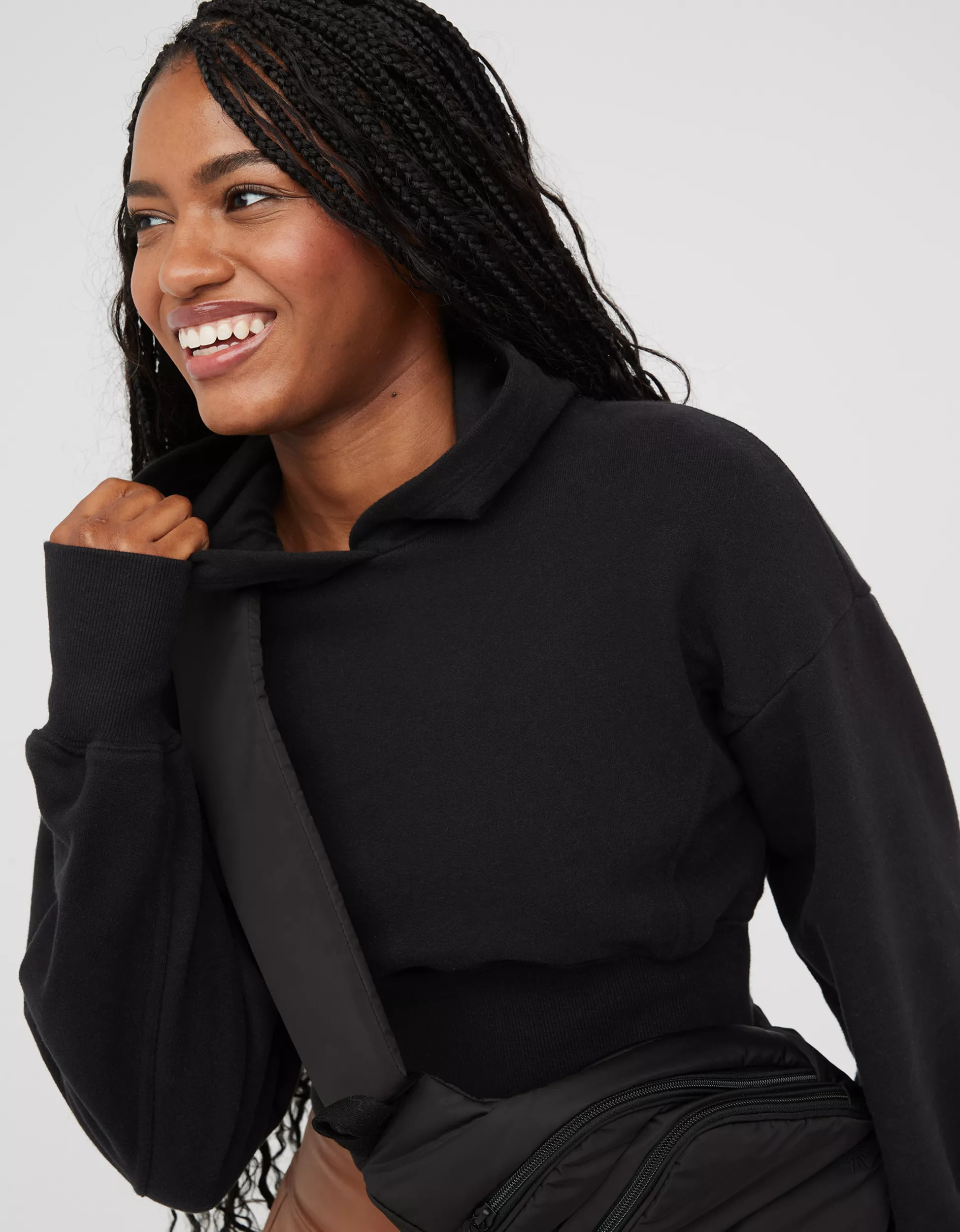 OFFLINE By Aerie Throw-Back Cropped Sweatshirt | Aerie