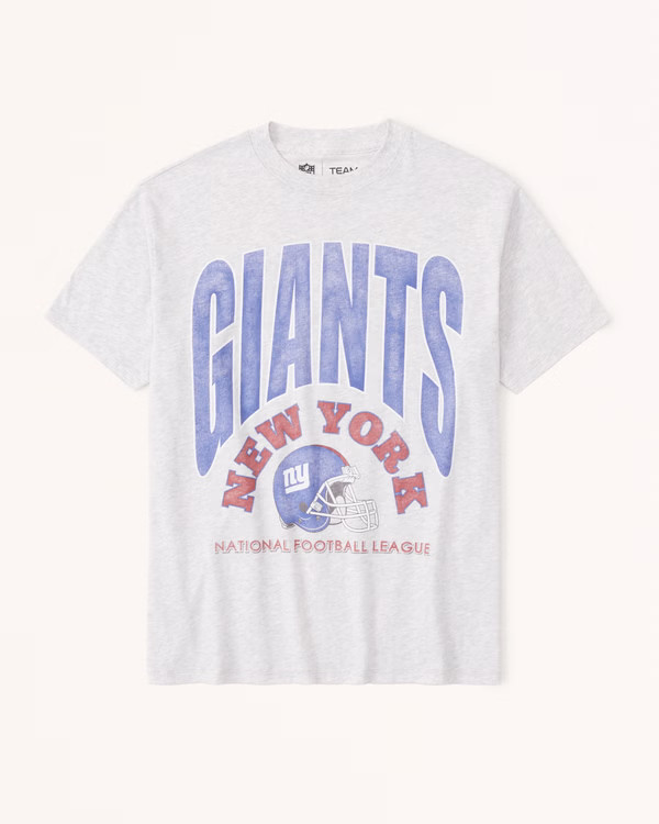 Women's Oversized New York Giants Graphic Tee | Women's Clearance | Abercrombie.com | Abercrombie & Fitch (US)